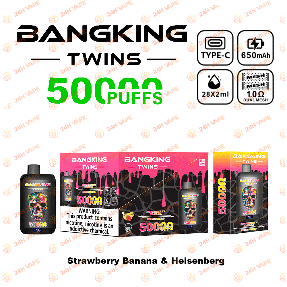 Bang King Twins 50000 50K Puffs 2% 3% 5% Nicotine Double Taste LED Display Disposable Vape - Image 12
