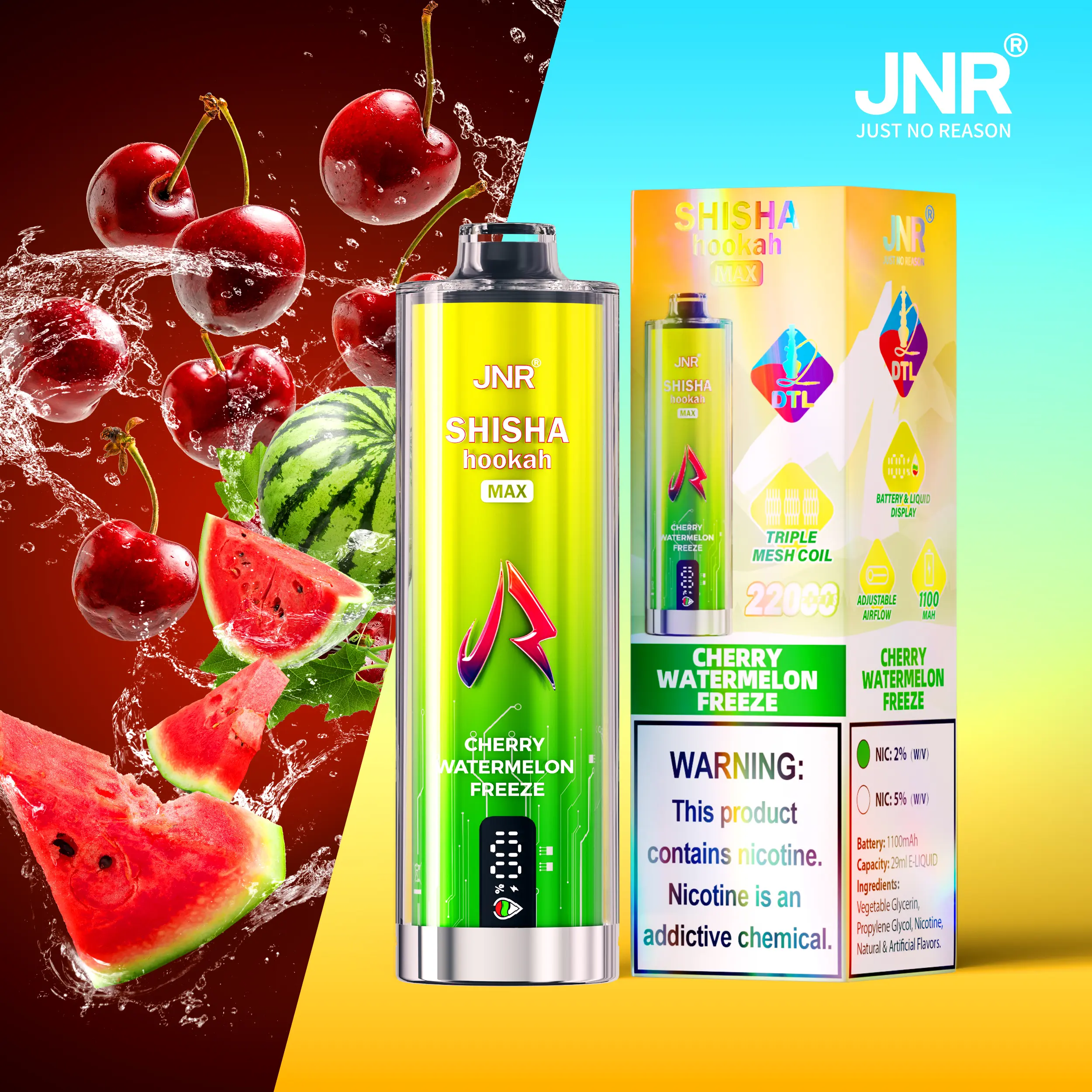 JNR Shisha Max 22000 22K Puffs Original Hookah Edition Disposable Vape Pen - Image 28