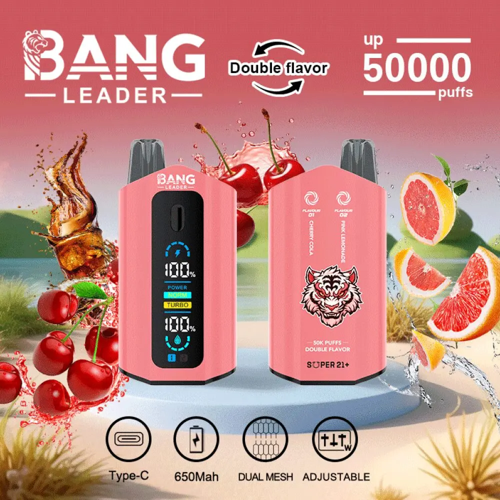 Bang Leader 50000 50K Puffs 2% 3% 5% Nicotine Double Taste LCD Display Disposable Vape - Image 18