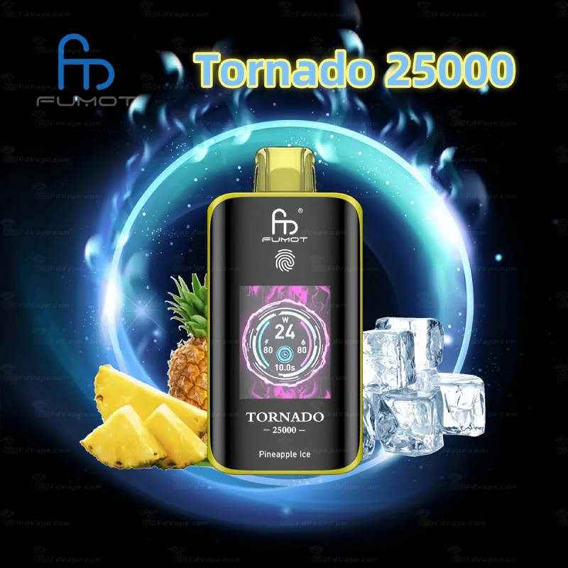 Fumot Tornado 25K – Disposable Vape with Dual-Mesh Coil & LED Display - Image 9