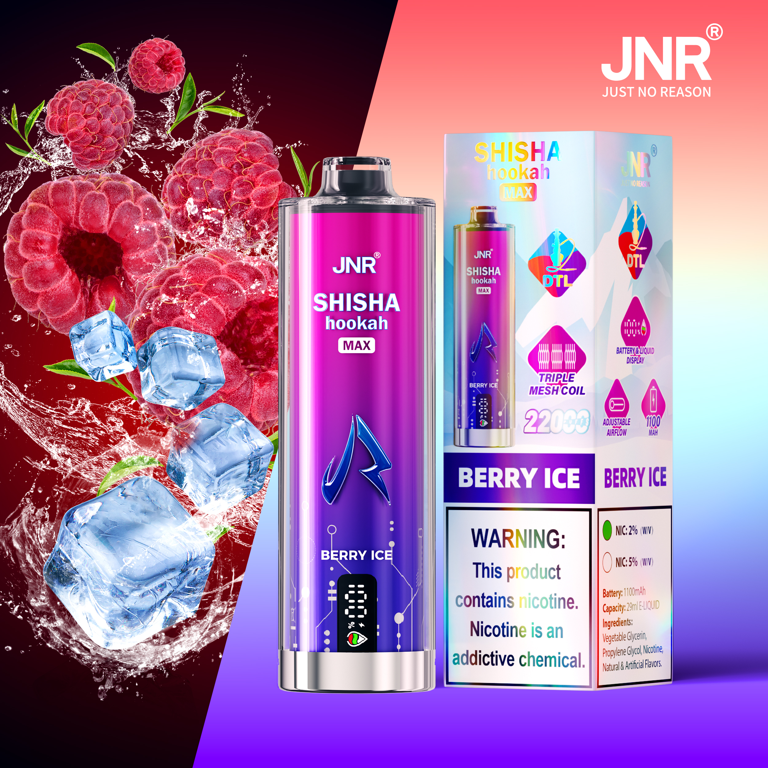 JNR Shisha Max 22000 22K Puffs Original Hookah Edition Disposable Vape Pen - Image 33