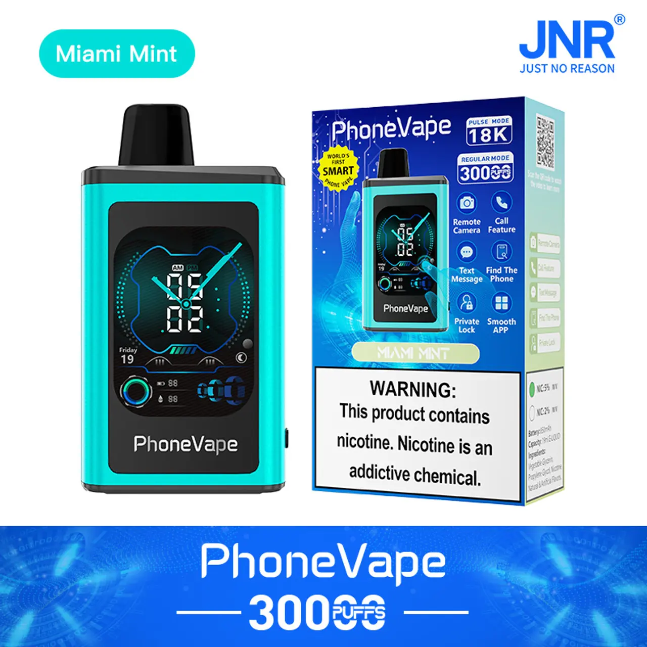 JNR Phone Vape 30000 30K Puffs World's First Smart Disposable Vape - Image 12