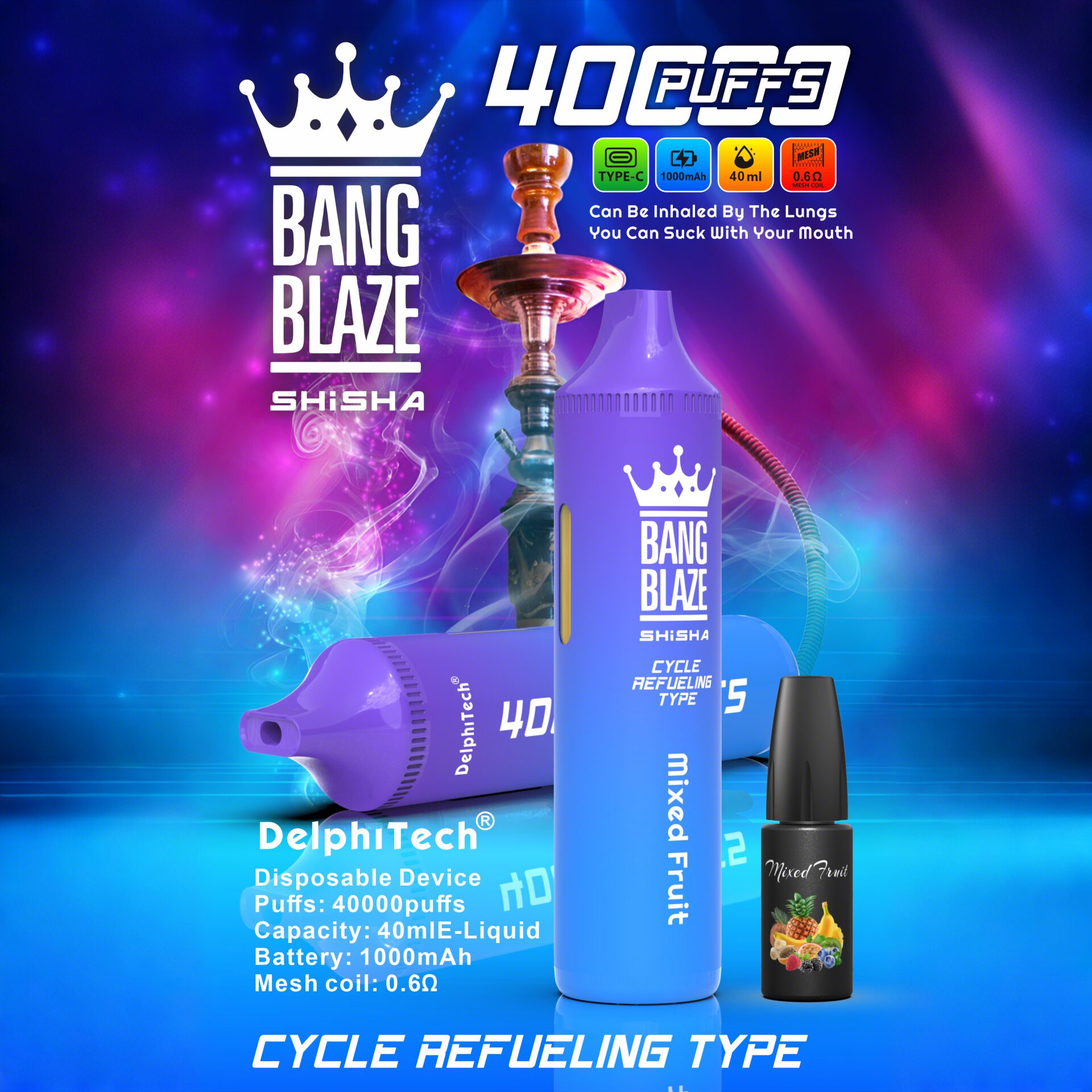 Bang Blaze 40k 40000 Puffs 2% 5% Nicotine Riginal Refillable Oil Vape - Image 15